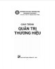 Giáo trình Quản trị thương hiệu: Phần 2