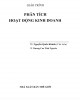 Giáo trình Phân tích hoạt động kinh doanh: Phần 1 - TS. Nguyễn Quốc Khánh