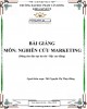 Bài giảng Nghiên cứu marketing: Phần 2